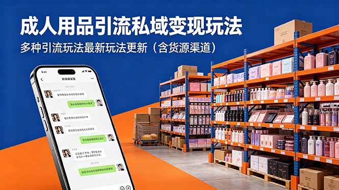 成人用品引流私域变现玩法，多种引流玩法最新玩法更新