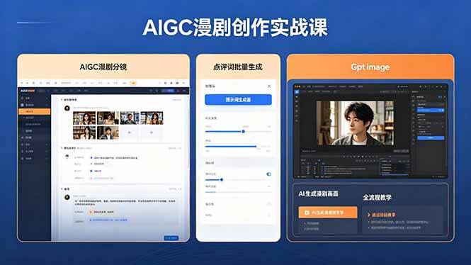 AIGC漫剧创作实战课，提示词批量生成分镜剧本，Gpt image+维洛全流程教学助你AI变现