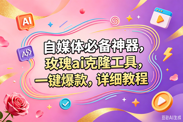 玫瑰克隆，一键爆款ai工具，自媒体必备神器，50多个功能，详细的教程