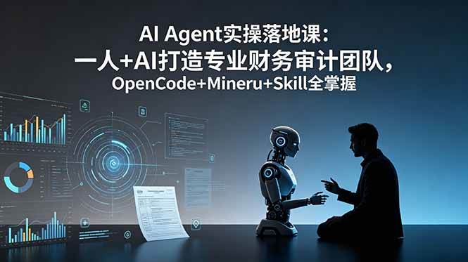 AI Agent实操落地课：一人+AI打造专业财务审计团队，OpenCode+Mineru+Skill全掌握