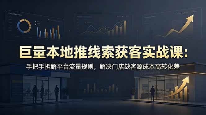 巨量本地推线索获客实战课：手把手拆解平台流量规则，解决门店缺客源成本高转化差