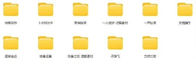 【影视剪辑素材合集】15800+高清混剪卡点｜热门影视精彩片段｜人物/城市/场景全覆盖，中文分类清晰