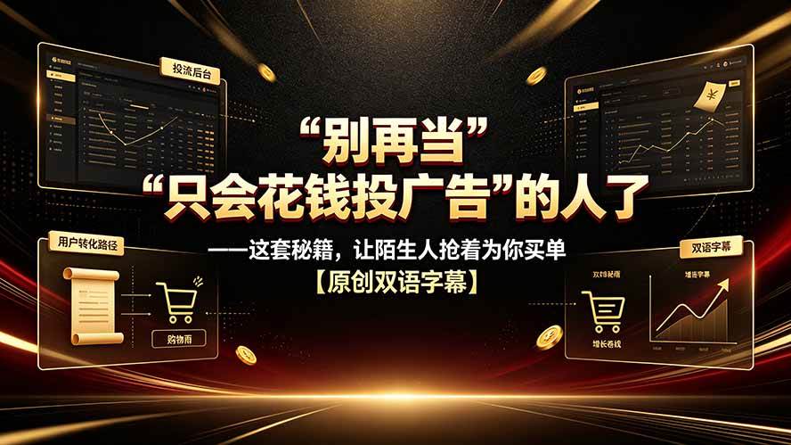 别再当“只会花钱投广告”的人了——这套秘籍，让陌生人抢着为你买单【原创双语字幕】