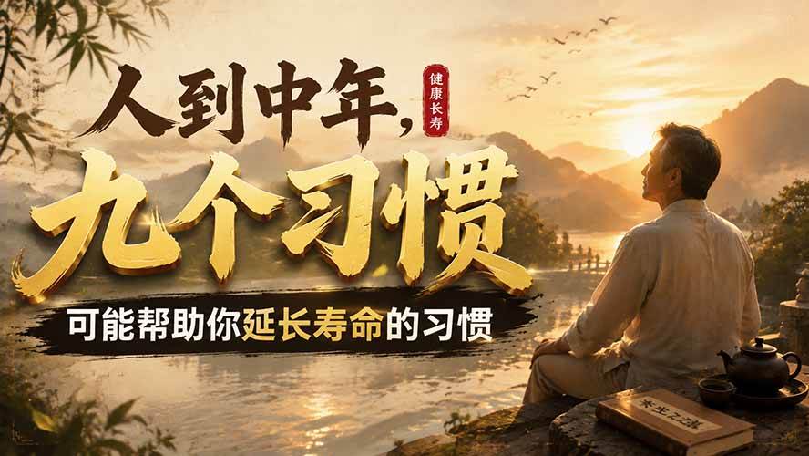 付费文章：人到中年，九个可能帮助你延长寿命的习惯