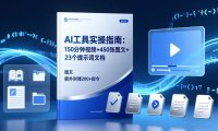 AI工具实操指南：150分钟视频+450张图文+23个提示词文档，额外附赠200+指令