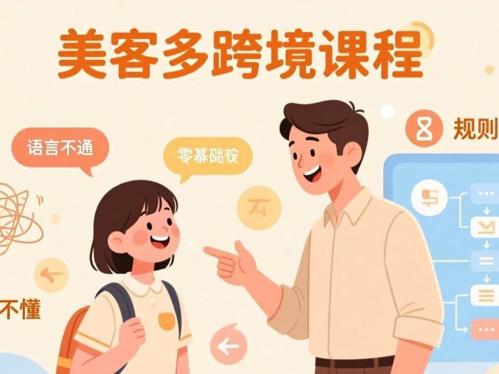 怕语言不通、怕不懂规则？零基础小白也能做的美客多跨境课，手把手带你美客多开店稳赚