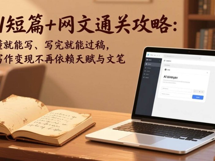 AI短篇+网文通关攻略：看懂就能写、写完就能过稿，让写作变现不再依赖天赋与文笔