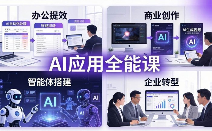 AIGC 应用师全能课-更新：办公提效、商业创作、智能体搭建、企业转型，一站式学会AI应用