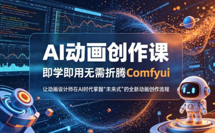 AI动画创作课，即学即用无需折腾Comfyui，让动画设计师在AI时代掌握“未来式”的全新的动画创作流程