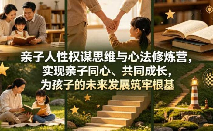 亲子人性权谋思维与心法修炼营，实现亲子同心、共同成长，为孩子的未来发展筑牢根基【音频】