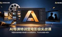 AI导演特训营电影级实战课，零基础也能掌握分镜构图与主流模型用法，产出专业质感AI短片