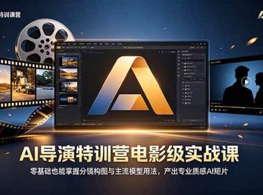 AI导演特训营电影级实战课，零基础也能掌握分镜构图与主流模型用法，产出专业质感AI短片