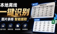 体积仅70MB，图片一键智能提取表格工具来了！完全免费且离线使用，FastOCR智能表格识别软件V1.0