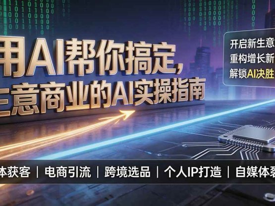 用AI帮你搞定，生意商业的AI实操指南，开启新生意时代，重构增长新范式，解锁AI时代决胜法则