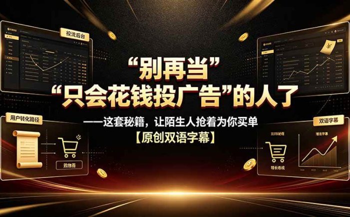 别再当“只会花钱投广告”的人了——这套秘籍，让陌生人抢着为你买单【原创双语字幕】