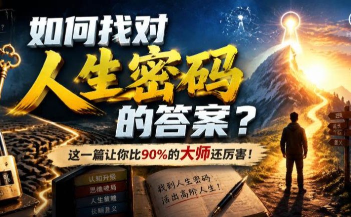 付费文章：如何找对人生密码的答案？这一篇让你比90%的大师还厉害！